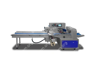 Горизонтальная упаковочная машина DXDZ-600XV (3 servo, вакуумизация, насос 100 м3/ч, лент. 280 мм, min bag L 180, H max. 100)