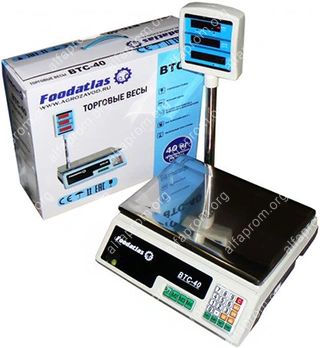 Торговые весы Foodatlas 40кг/2гр ВТС-40