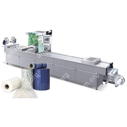 Автоматическая термоформовочная машина DLZ-320T Foodatlas (Твердый лоток, Газонаполнение, Датер)